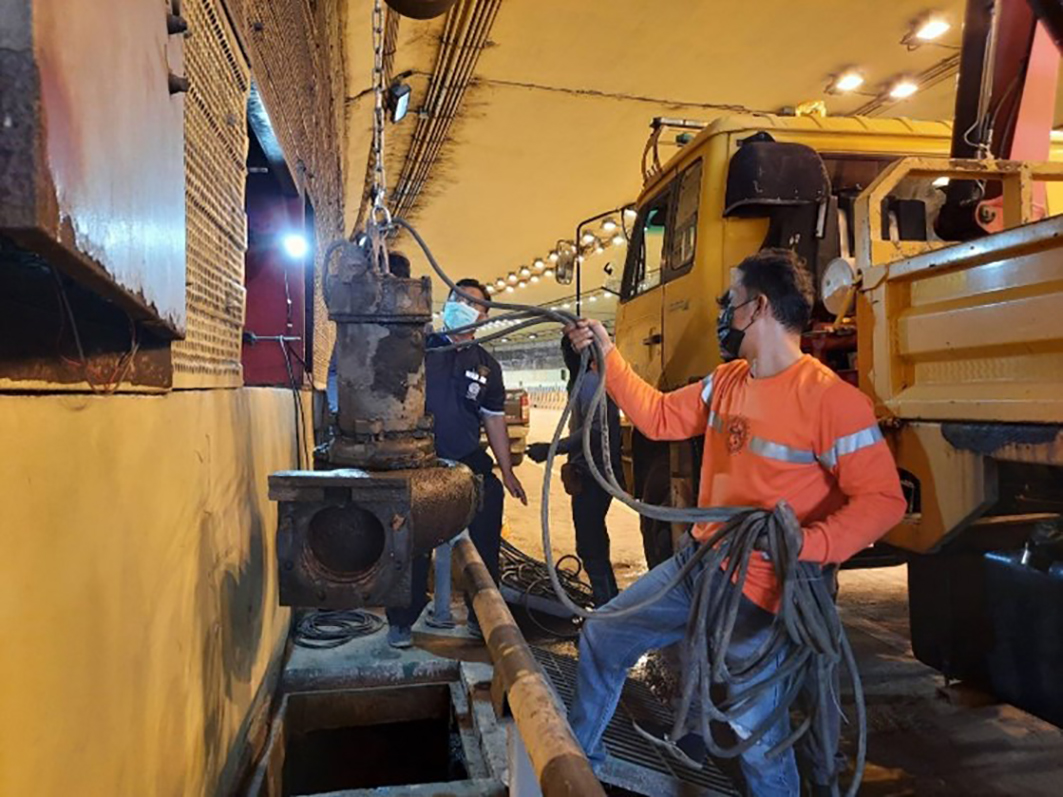 ระบายน้าท่วมขังในอุโมงค์ - จังหวัดขอนแก่น